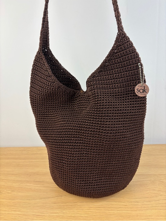 The Sak Handbags - The Sak 120 Crochet Hobo Bucket Bag in Dark Brown LIKE NEW!